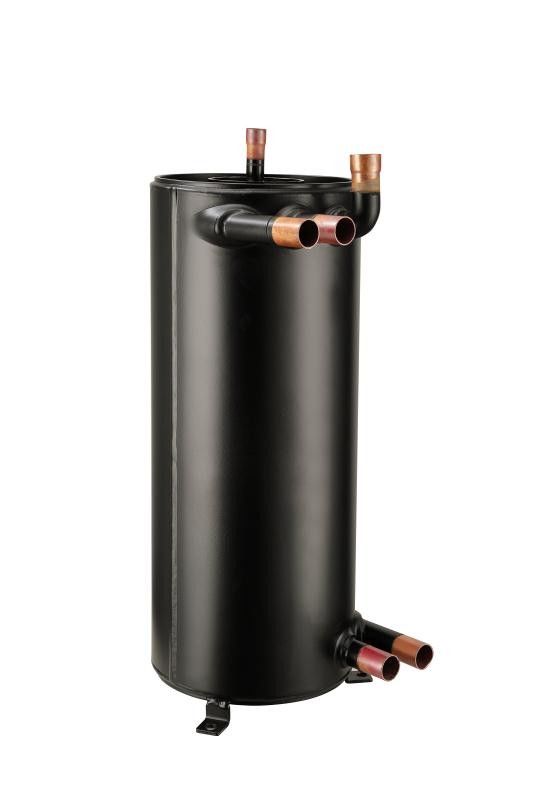 25.4 mm dubbele buizen klein volume efficiënte tank veiligheid warmtewisselaar voor water bron airconditioner, industriële koeler