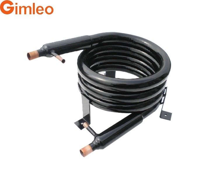 1 M3/H koperbuis miniwatt coaxiale spoelwarmtewisselaar voor koelmiddelpomp GY-0060C