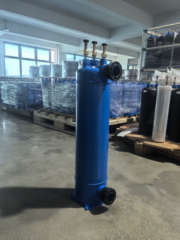 Werktemperatuurbereik 0 tot 45 graden Celsius Poolwarmtewisselaar MHTA-7 Horizontale of verticale installatie met buis in PVC-schelstructuur