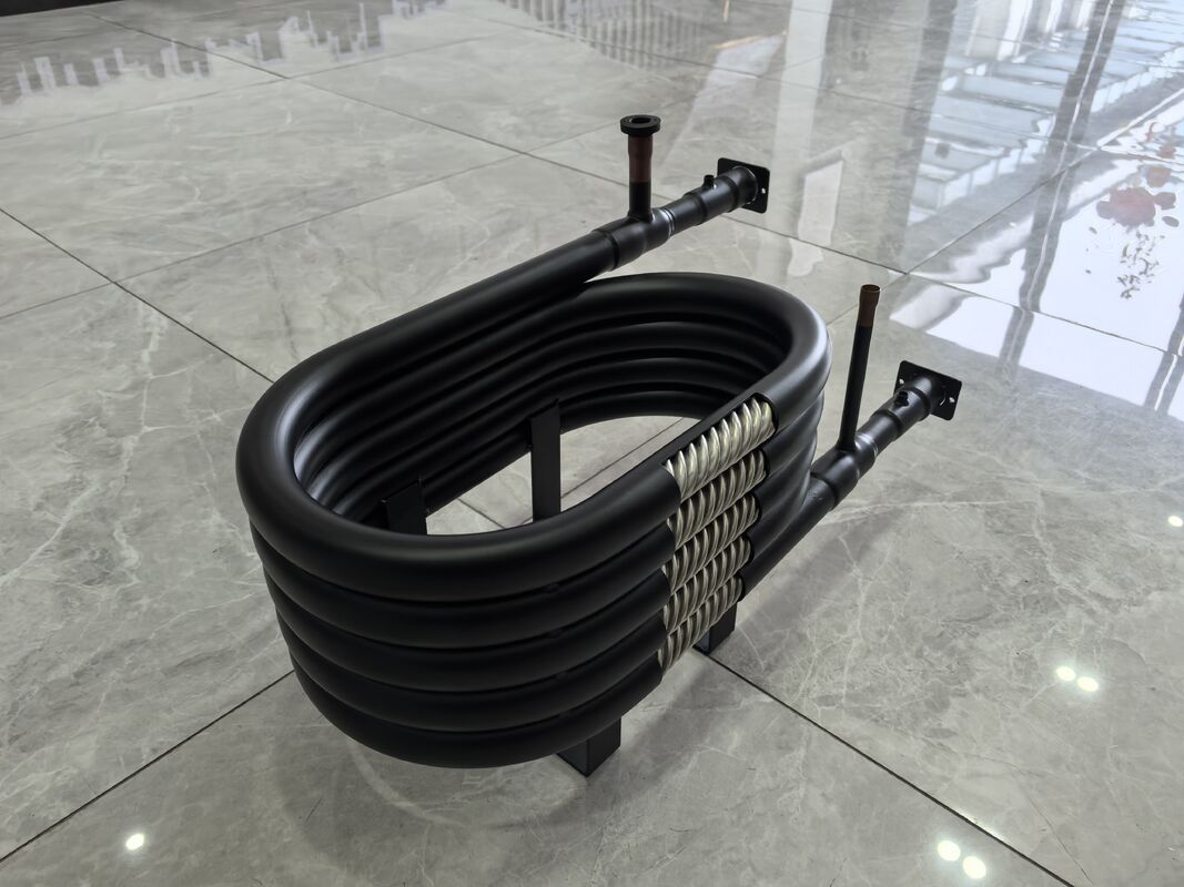 SPHC Steel Tube HVAC coaxiale warmtewisselaar met spiraalvormige draaiconstructie ontworpen voor warmteoverdrachttoepassingen