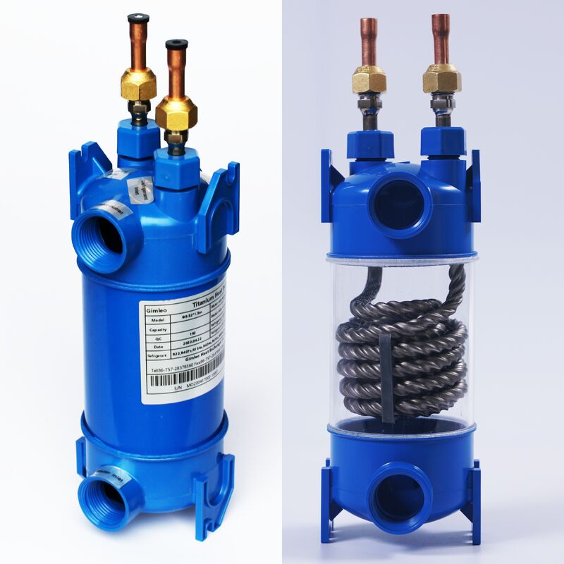 PP Out Shell Titanium Warmtewisselaar Ideaal Verwarming Koeling Werktemperatuurbereik Minus 200 tot 400 graden Celsius