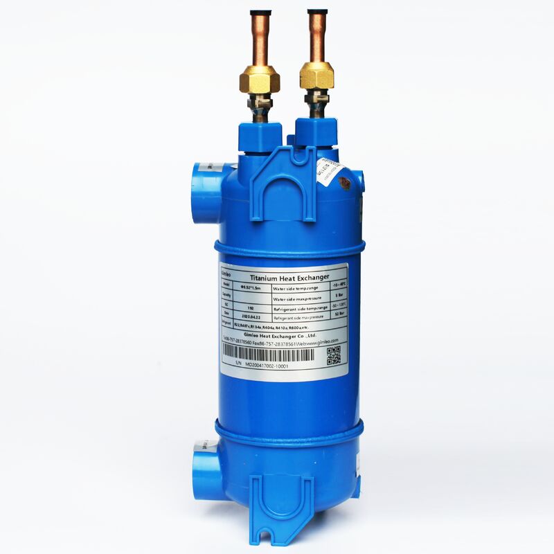 Pure Titanium en Koolstofstaal Titanium Warmtewisselaar met Uitstekende Corrosiebestendigheid en Enkele Dubbele Triple Systeem Opties