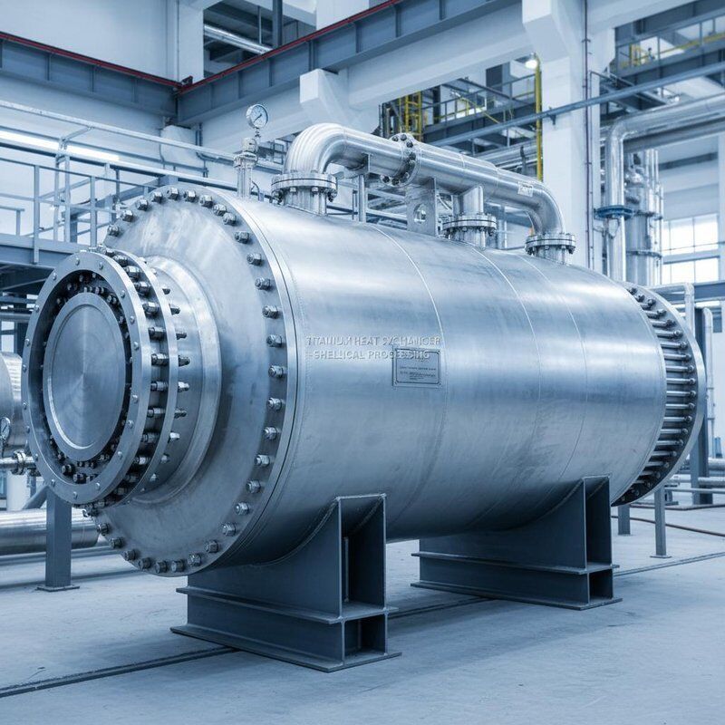 Cold Rolling Technique Titanium Heat Exchanger with CIP Compatible Cleaning and Customizable Dimensions for Chemical Processing