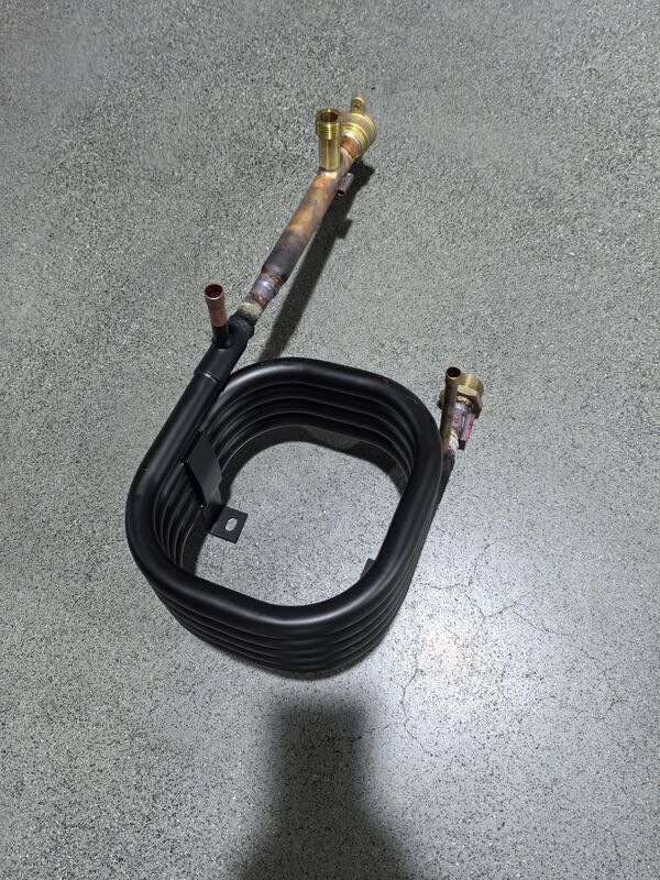 Coaxiale HVAC-warmtewisselaar met flens, spiraalvormige, gedraaide constructie en 140 mm breed voor superieure warmteoverdracht