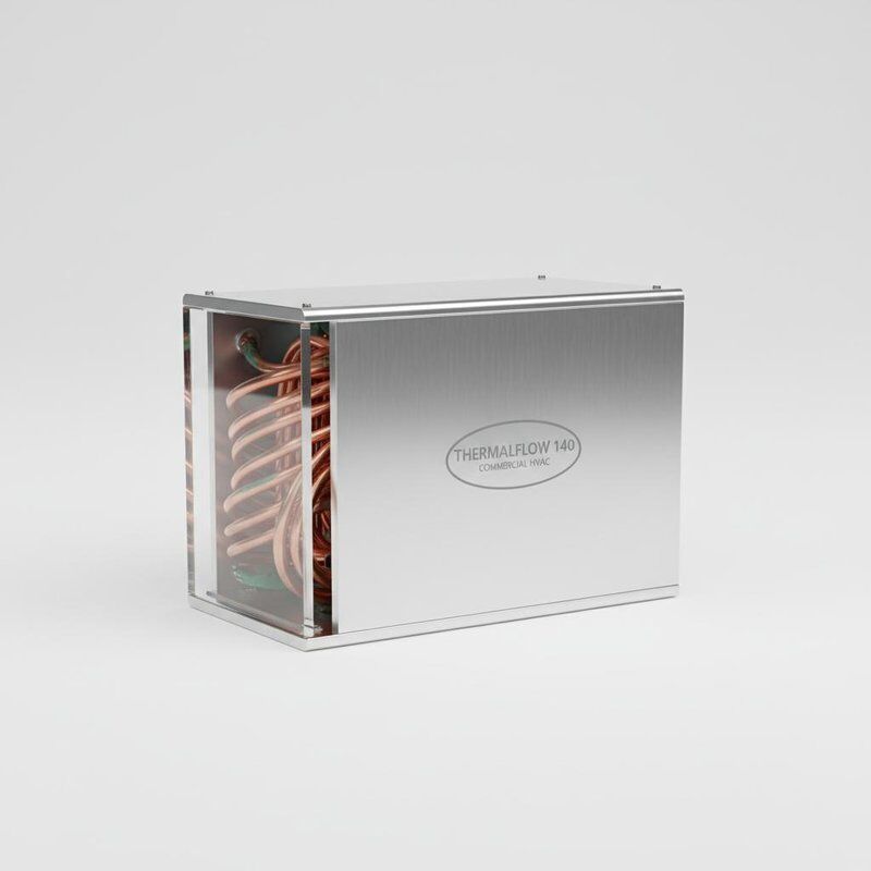 140 mm brede coaxiale warmtewisselaar met spiraalvormige draaiende constructie en buislengte van 3 ~ 20 m voor efficiënt thermisch beheer